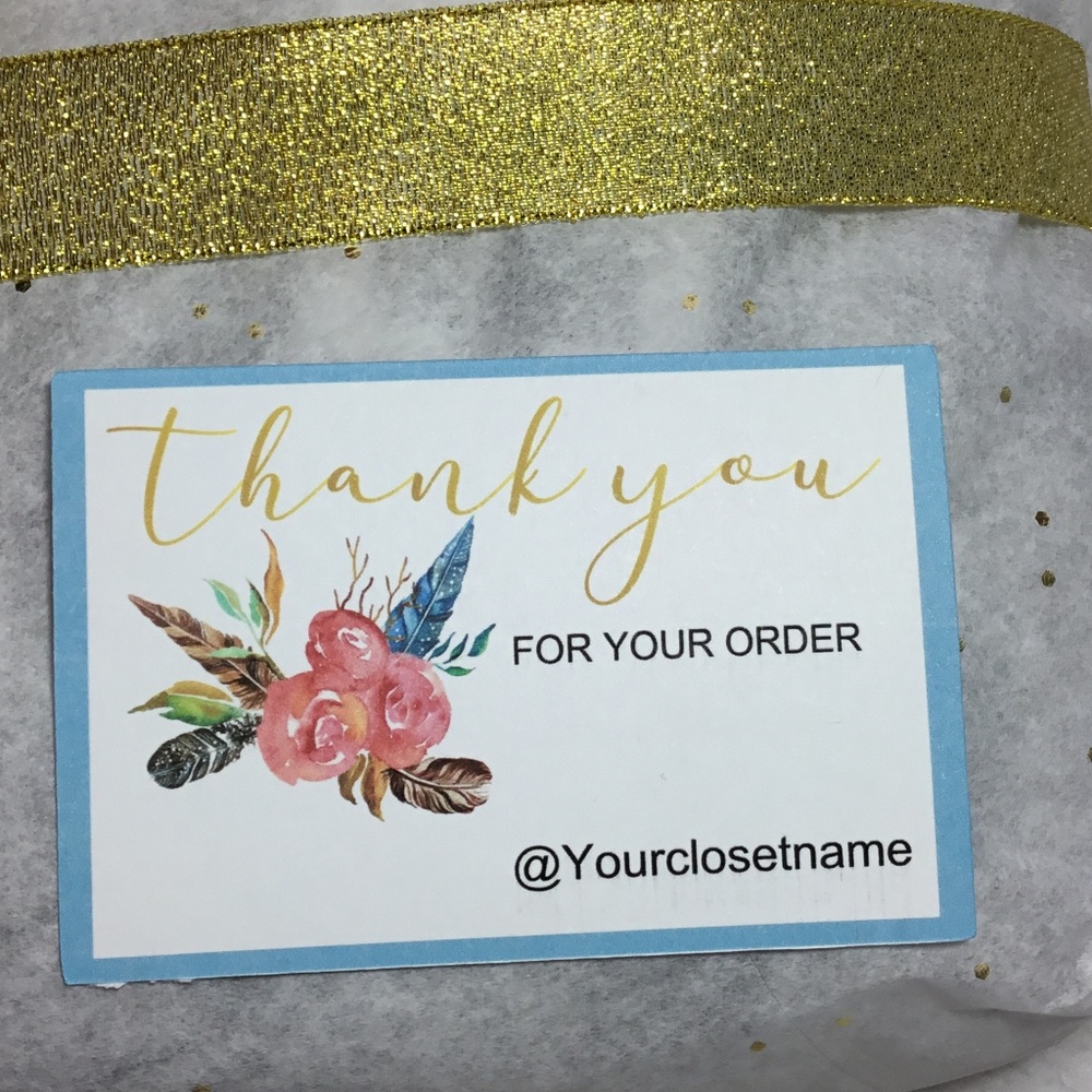 100 Poshmark Thank You Notes Business Cards - Picture 3 of 6